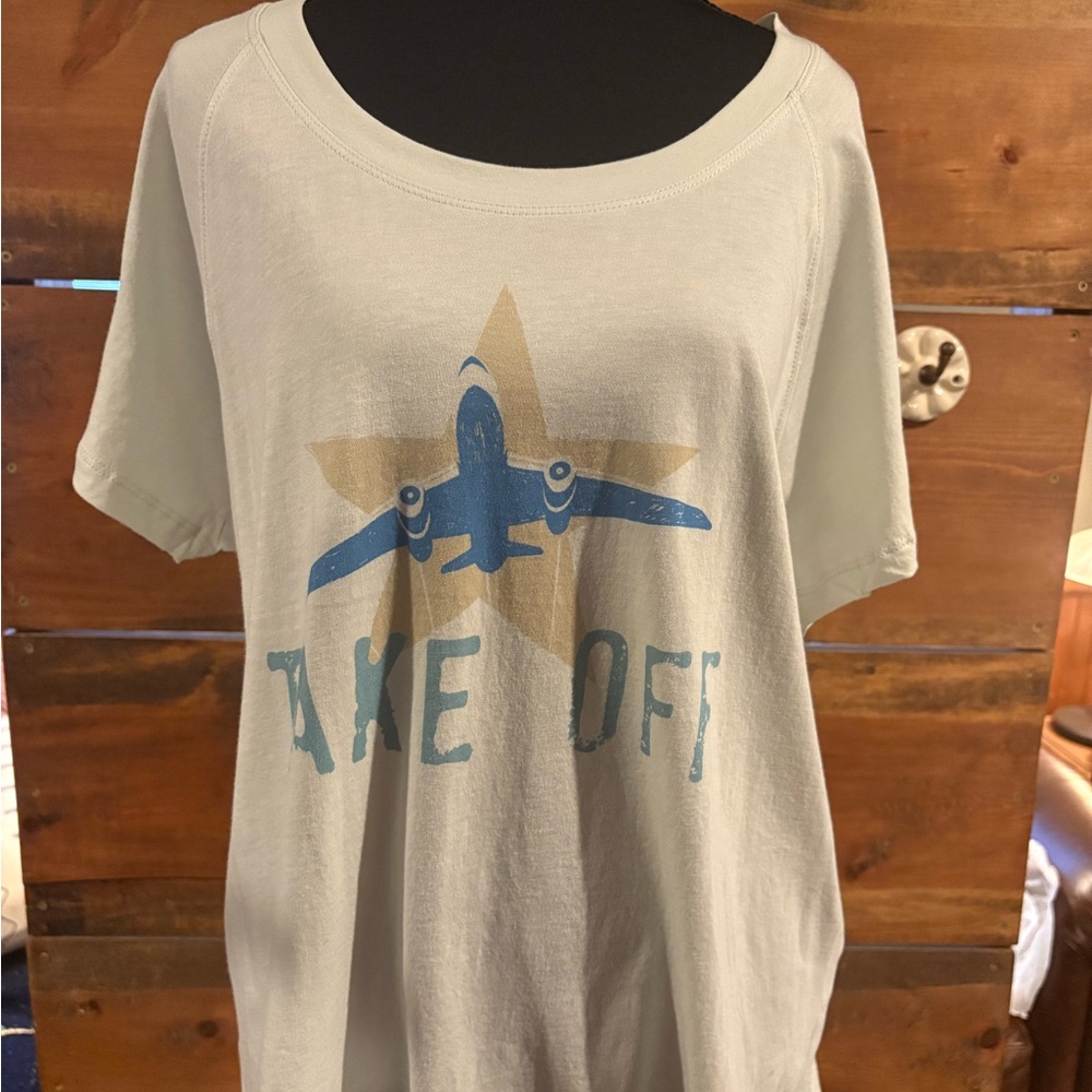 CAbi Mint Green Travel Graphic Tee